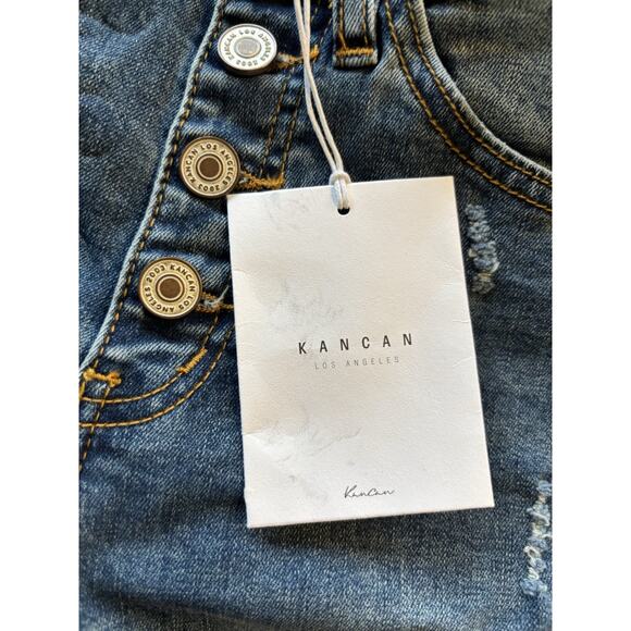 KanCan Distressed Denim Blue Jeans Size 1/24 New With Tags - Picture 5 of 12